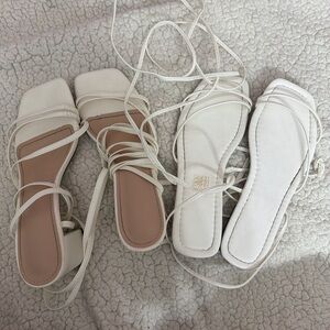 SHEIN White Strappy Sandals and heels